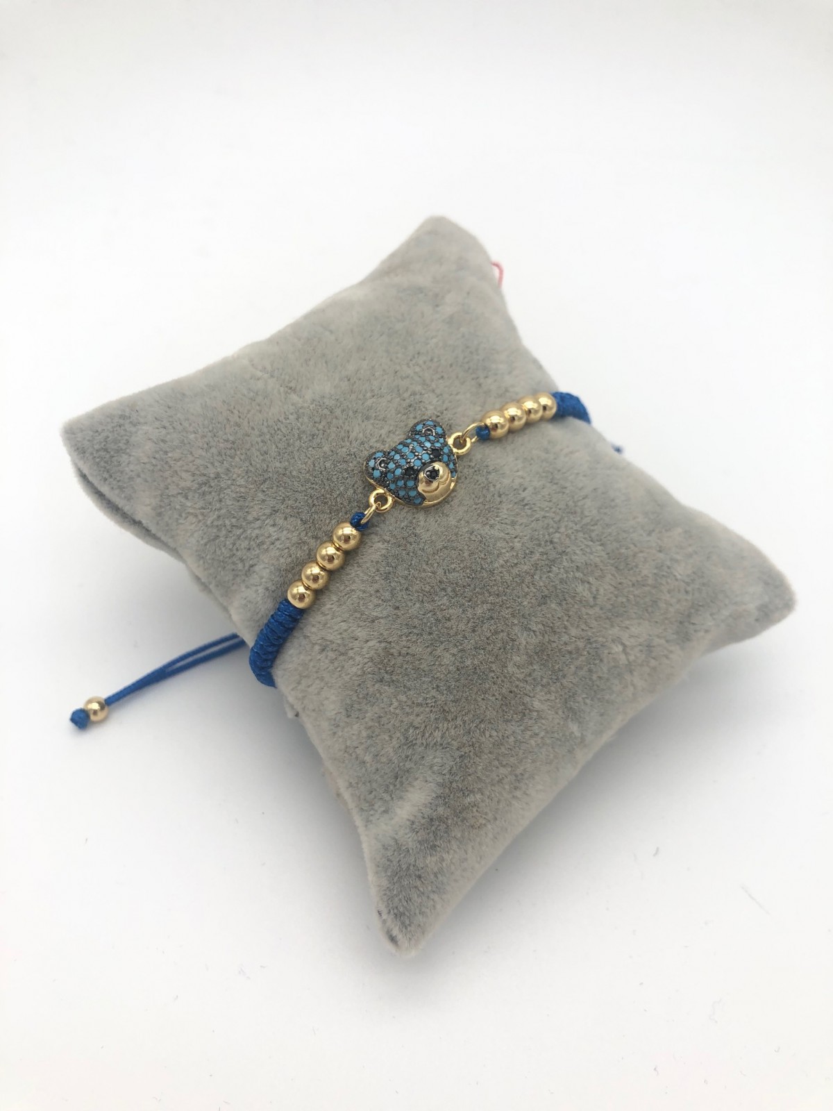 PULSERA OSO AZUL CORDÓN