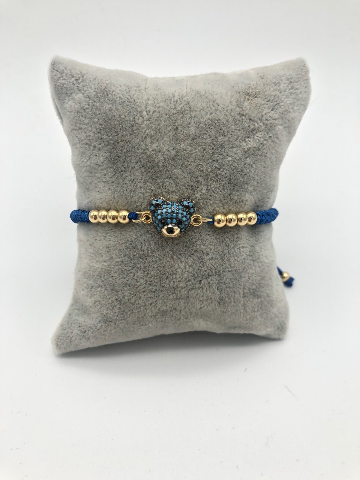 PULSERA OSO AZUL CORDÓN